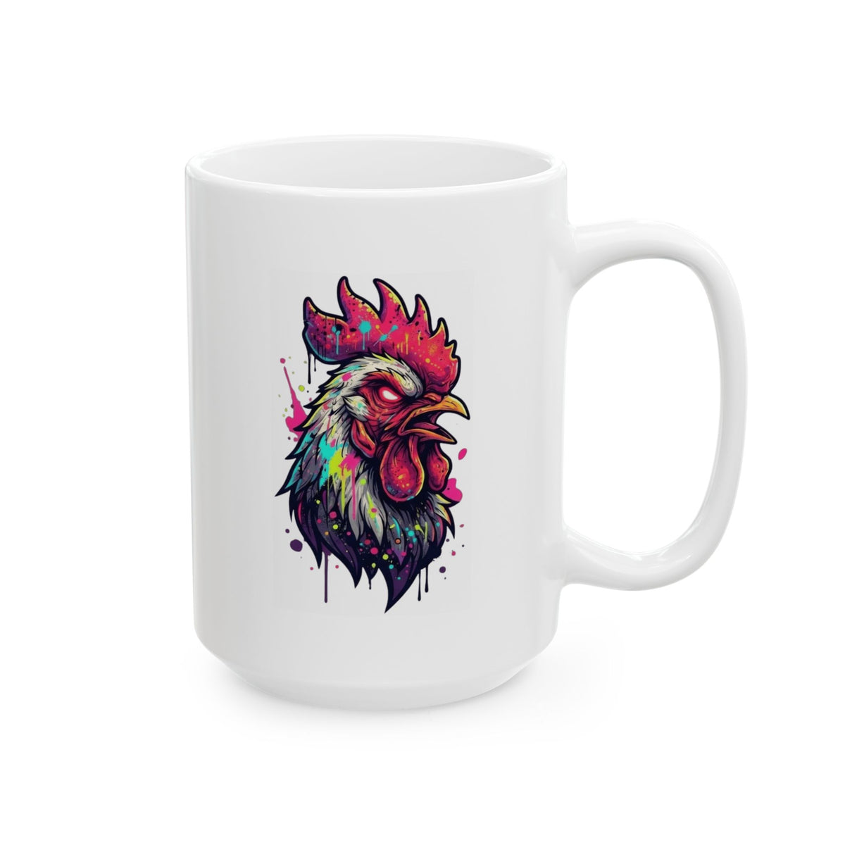 "Chickenshit" White Ceramic Mug — Graphic