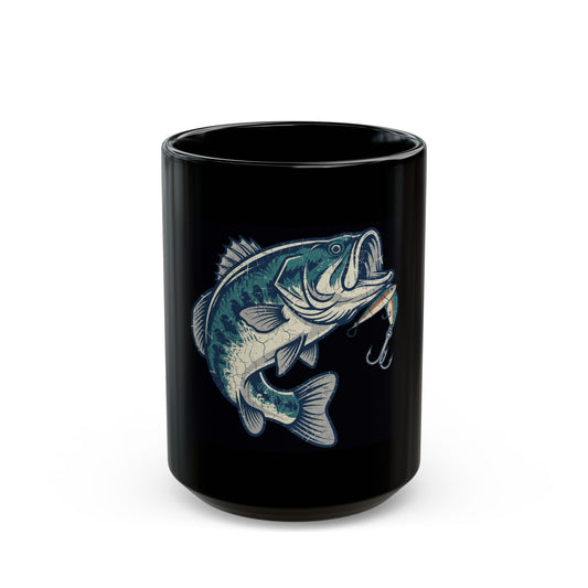 "Never Leave A Good Hole" Black Ceramic Mug — Graphic