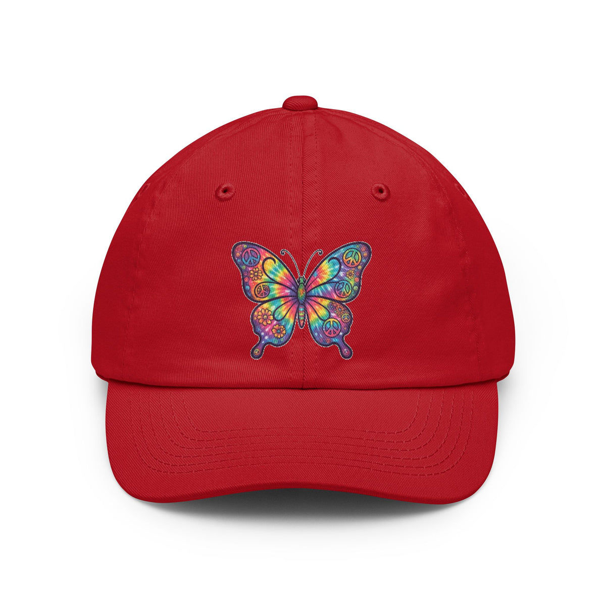 Color: Red | Hippy Butterfly Dad Hat