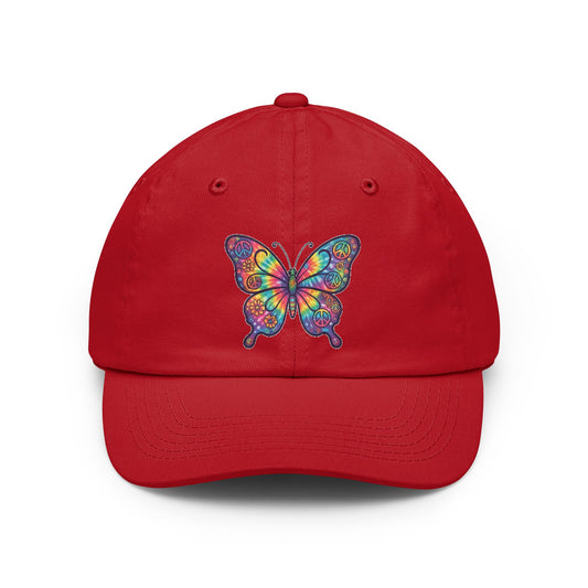 Color: Red | Hippy Butterfly Dad Hat