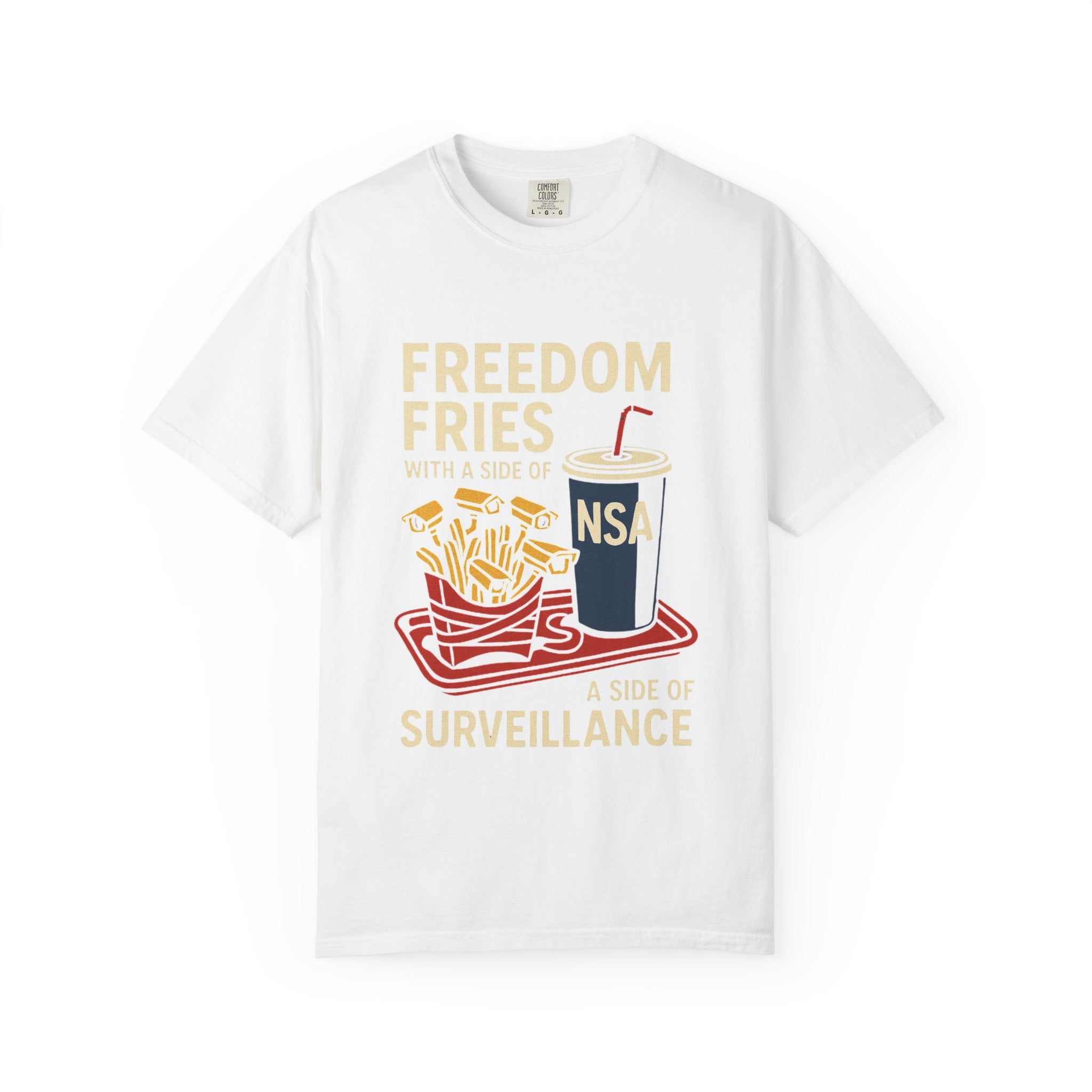 "Freedom Fries (With Extra Eyes)" Unisex Garment-Dyed T-shirt