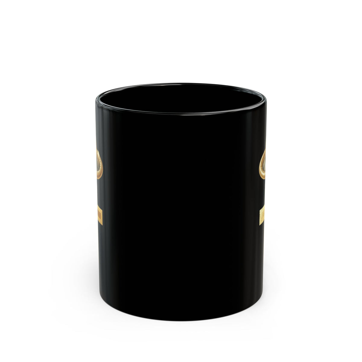 "Good Book Series The Holy Shield" Black Ceramic Mug — Graphic