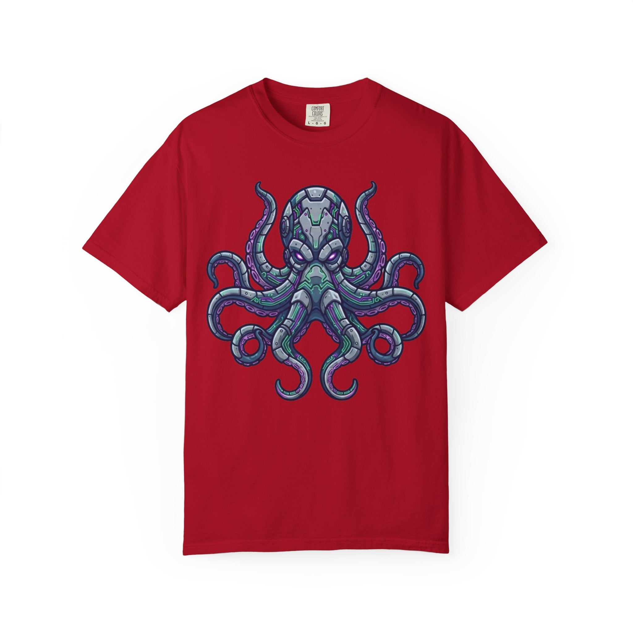 "Cyber Octopus" Unisex Garment-Dyed Tee