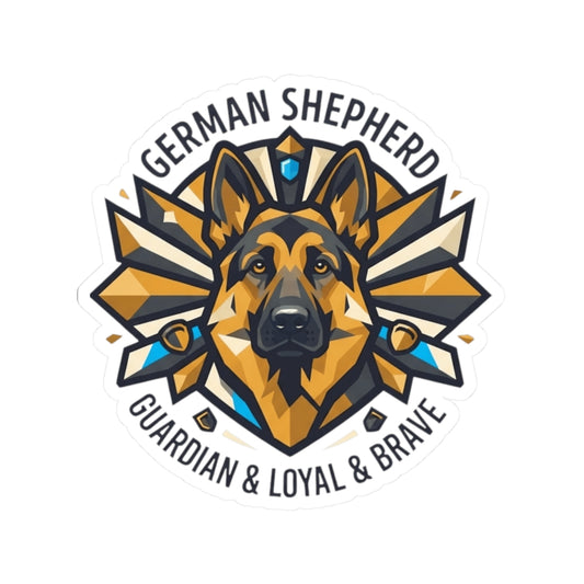 "German Shepherd Guardian Loyal Brave" Sticker — Main