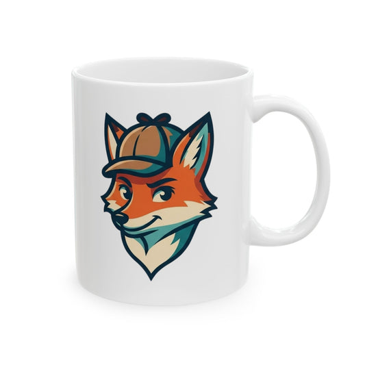 "Fox Credible" White Ceramic Mug — Graphic