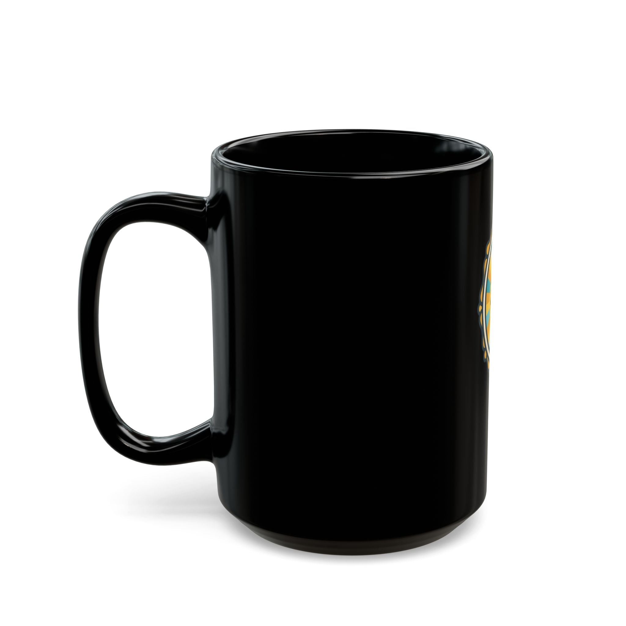 "I Choose to Laugh" Black Ceramic Mug — Graphic
