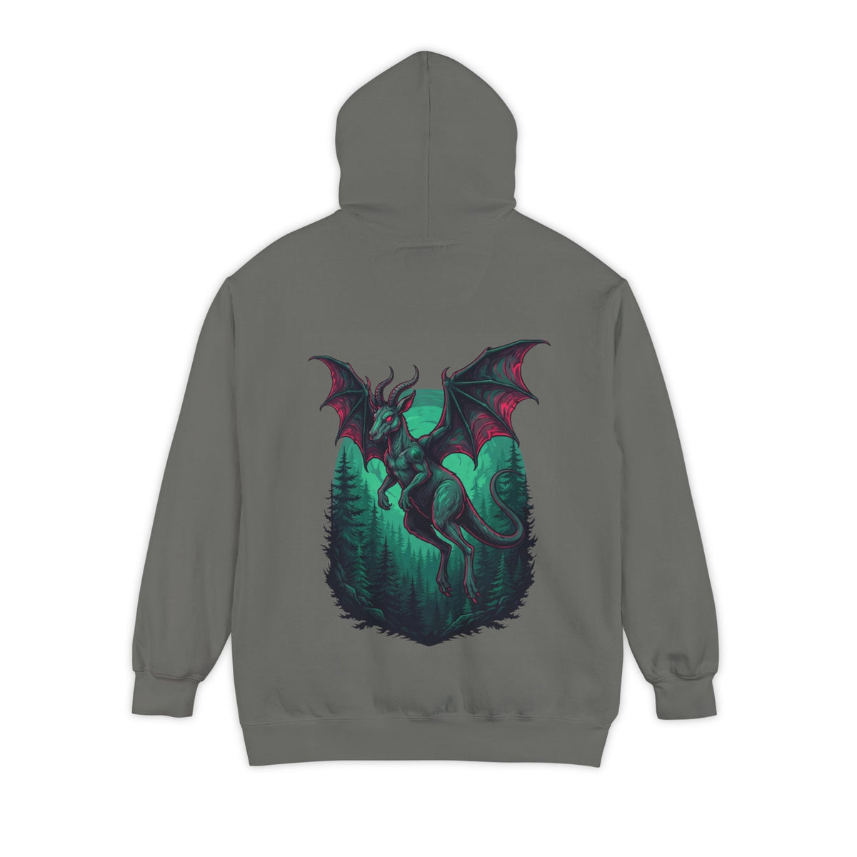 Color: Grey | The Jersey Devil (New Jersey, USA) Garment-Dyed Hoodie