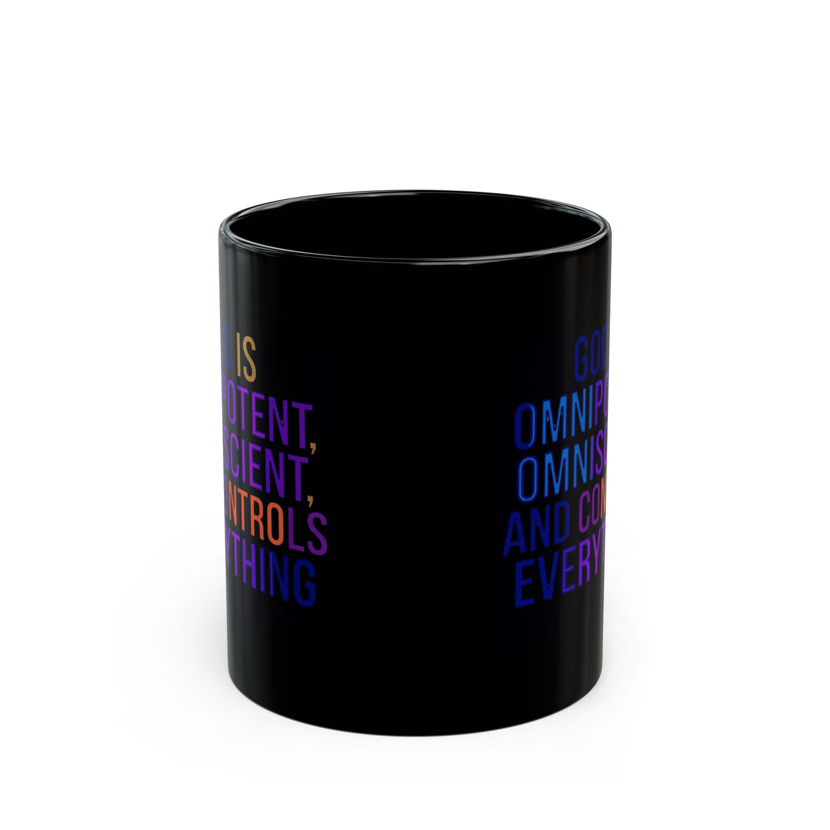"God Controls Everything" Black Ceramic Mug