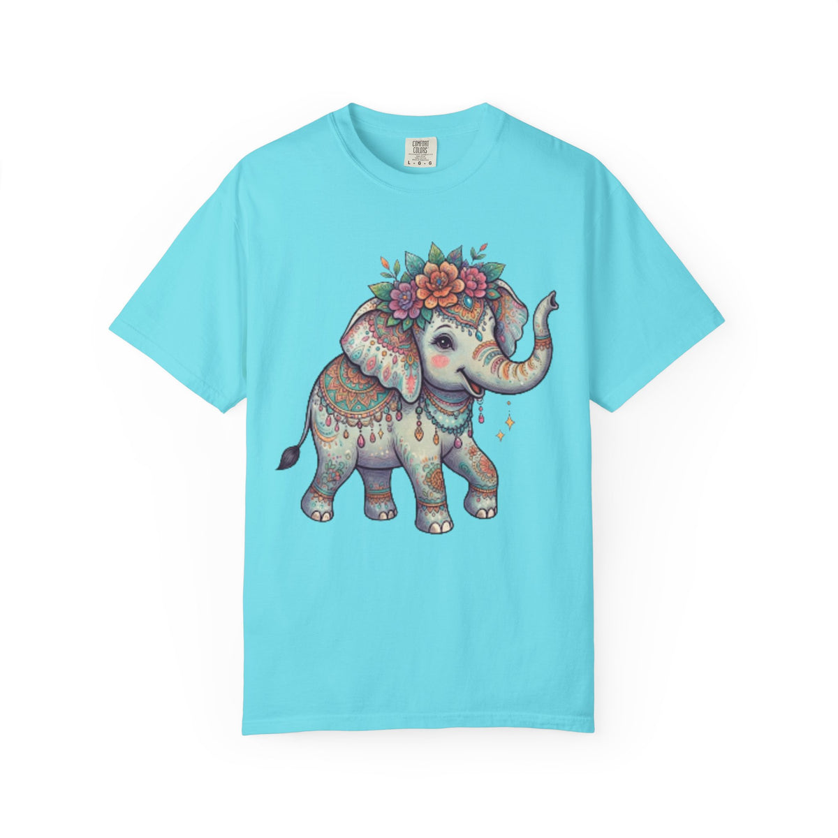 "Hippy Elephant" Unisex Garment-Dyed Tee