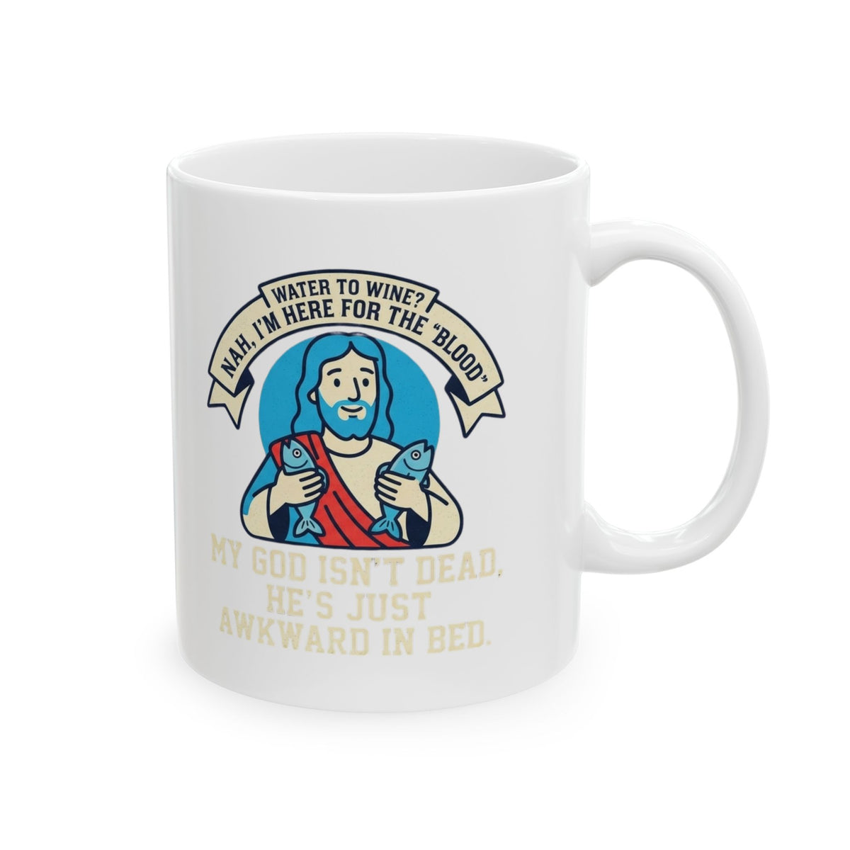 "Good Book Series Not Dead Awkward In Bed" White Ceramic Mug