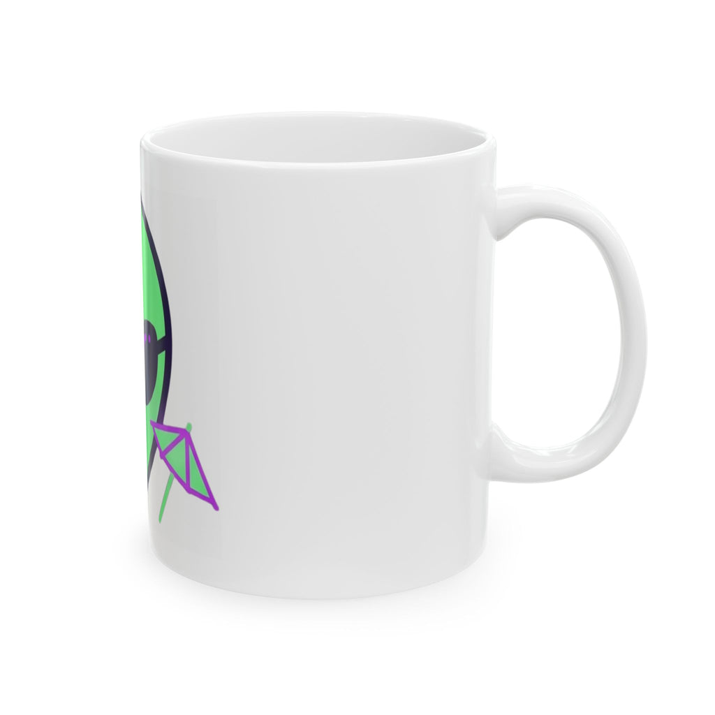 "Drunk Alien" White Ceramic Mug — Graphic