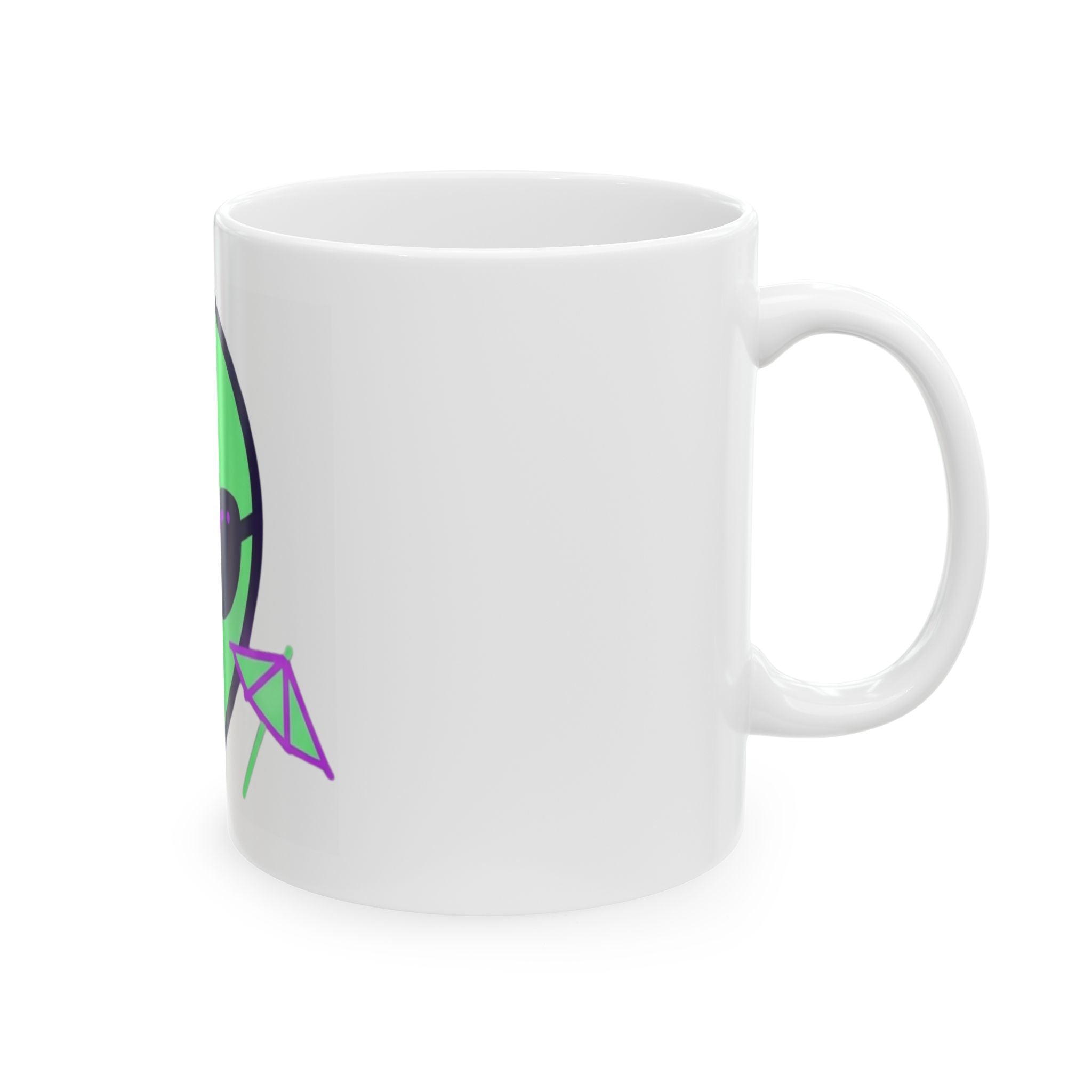 "Drunk Alien" White Ceramic Mug — Graphic