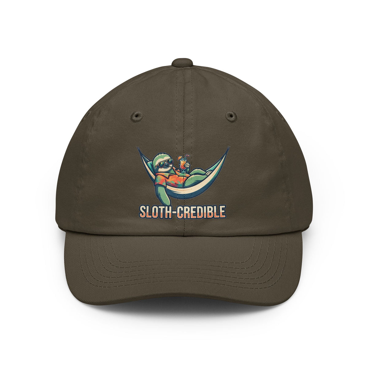 Color: Olive | Sloth Credible Dad Hat