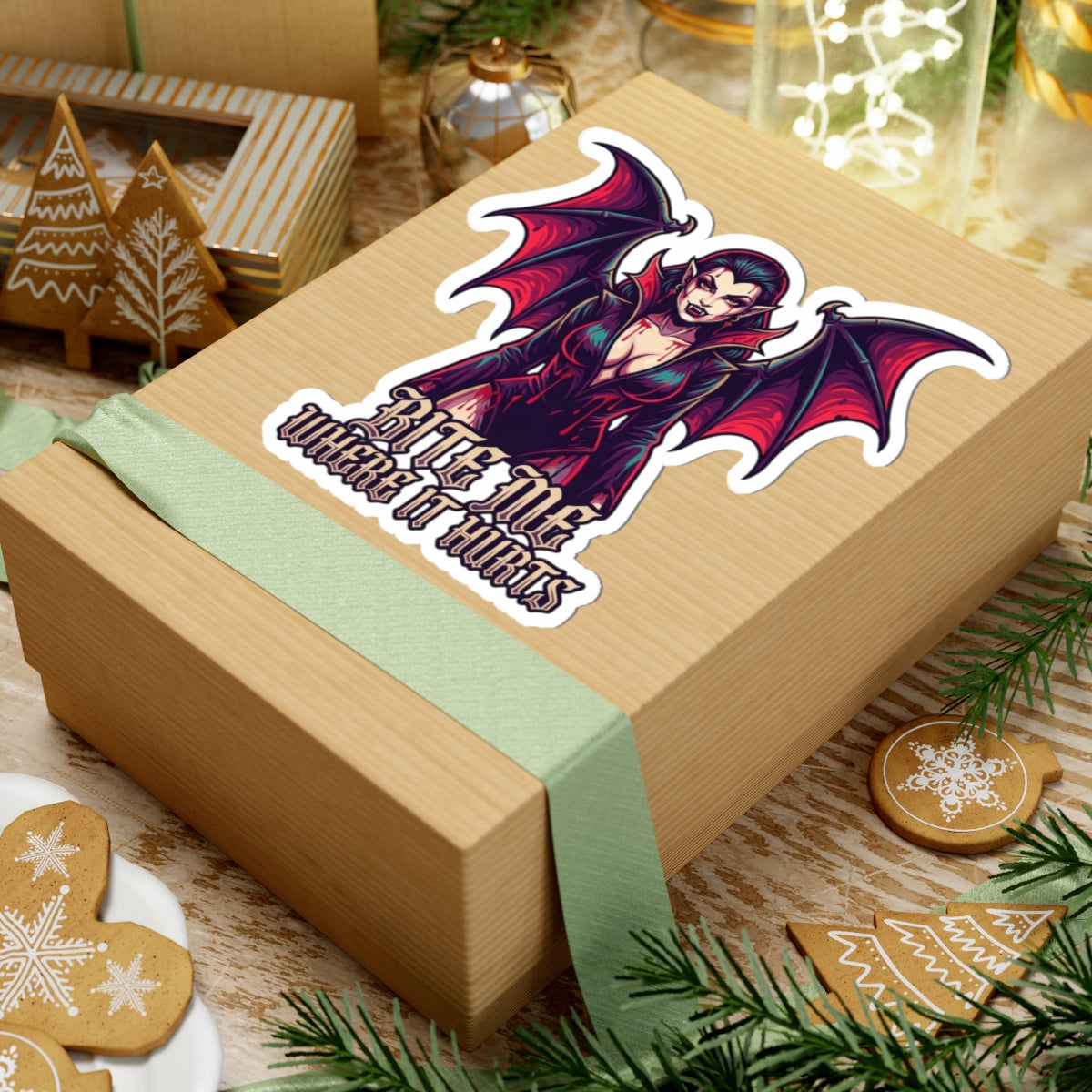 "Bite Me Where It Hurts" Sticker — Main