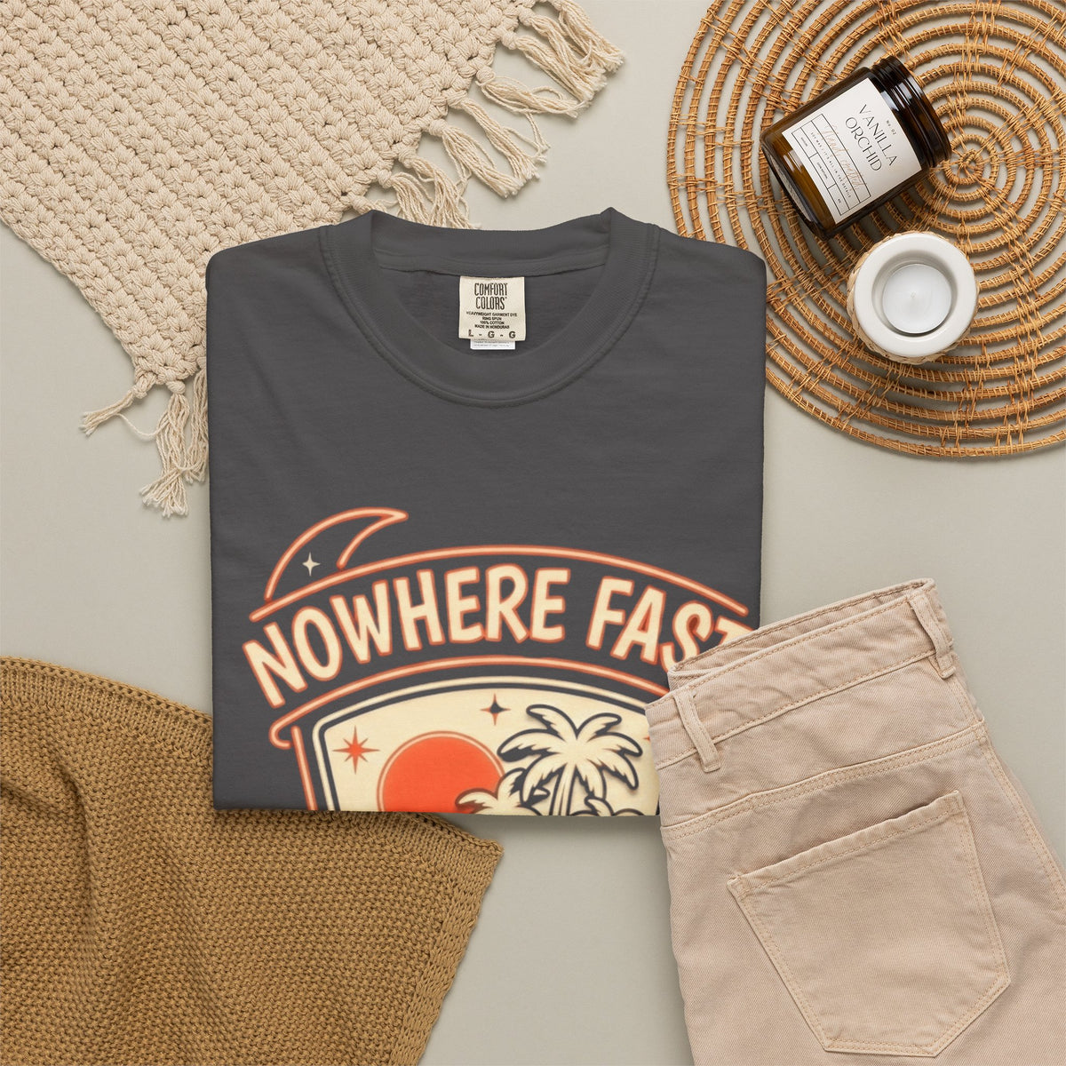 "Nowhere Fast" Unisex Garment-Dyed Tee