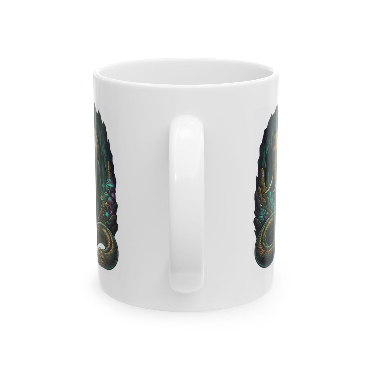 "Grootslang (South African Mythology)" White Ceramic Mug