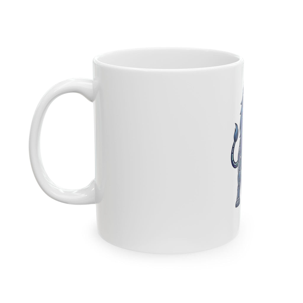 "Cyber Lion" White Ceramic Mug
