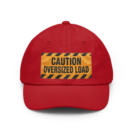 Color: Red | Caution Oversized Load Cap
