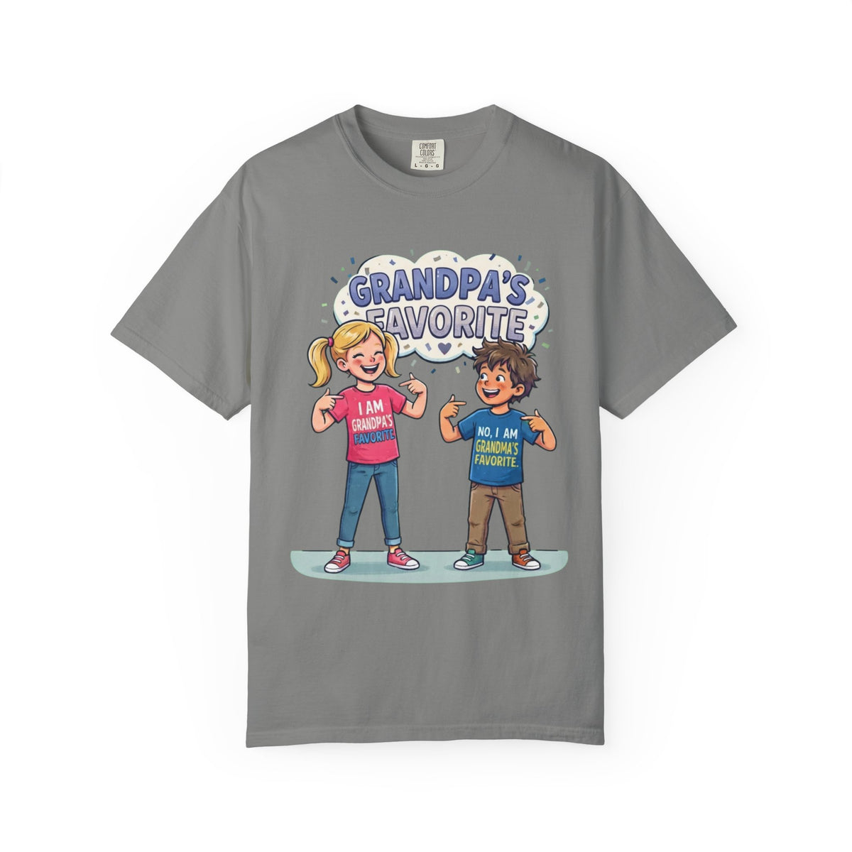 Color: Granite | Grandpa's Favorite Unisex Garment-Dyed Tee