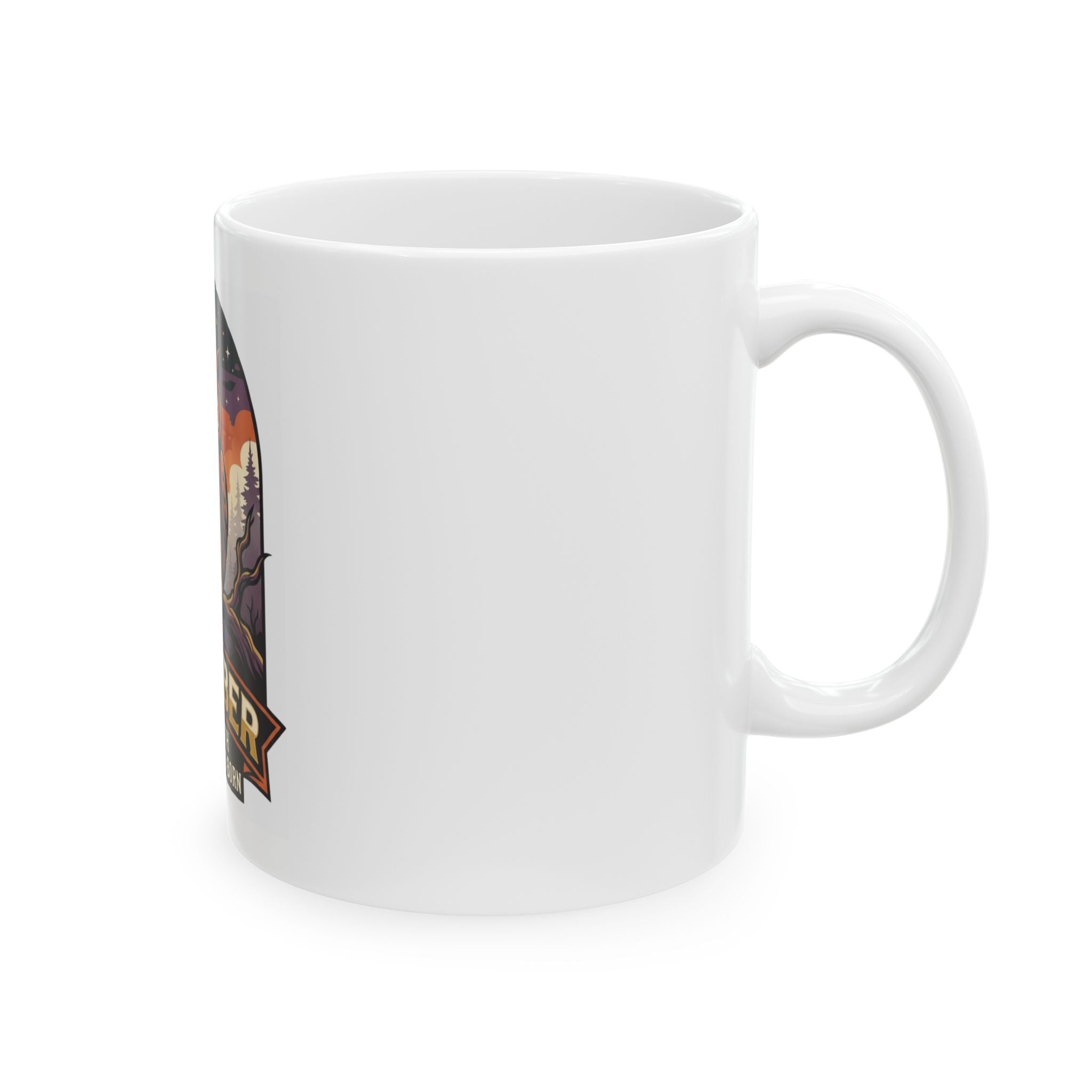 "October Legend" White Ceramic Mug