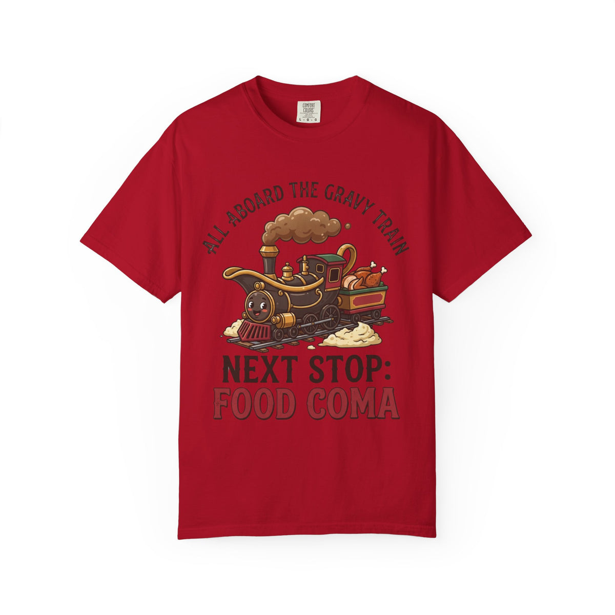 "Next Stop Food Coma" Unisex Garment-Dyed Tee