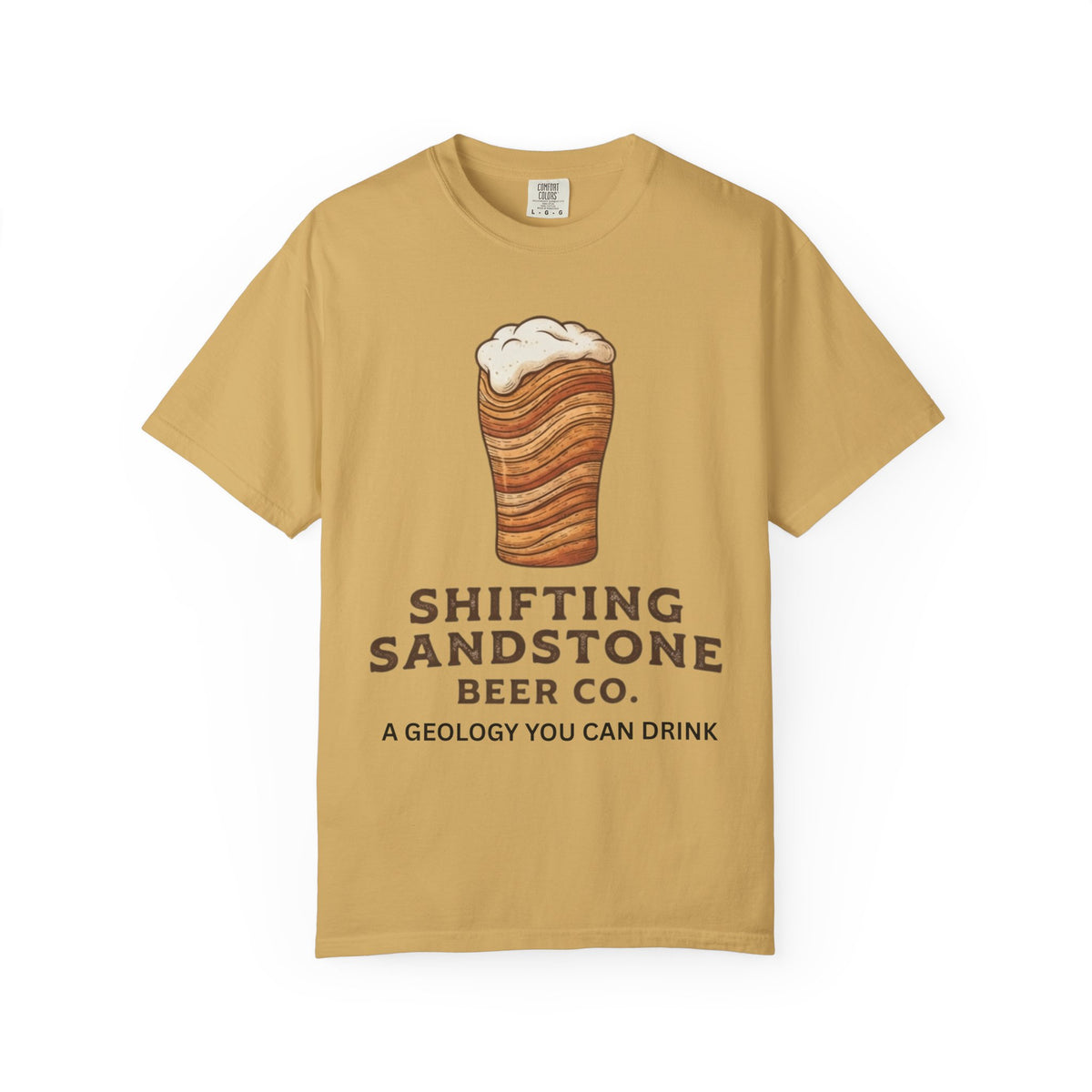 Color: Mustard | Shifting Sandstone Beer Co. Unisex Garment-Dyed Tee