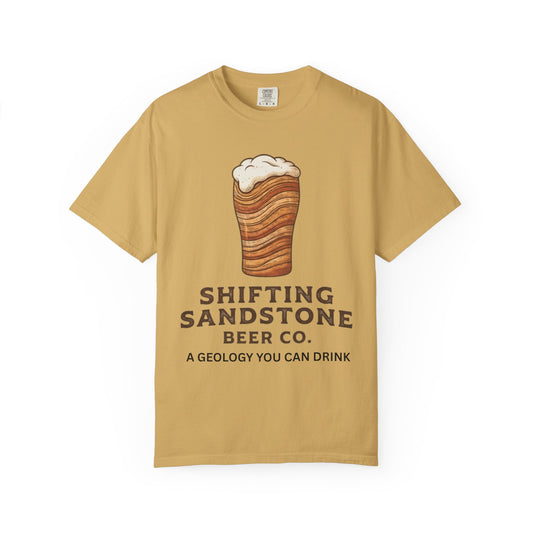 Color: Mustard | Shifting Sandstone Beer Co. Unisex Garment-Dyed Tee