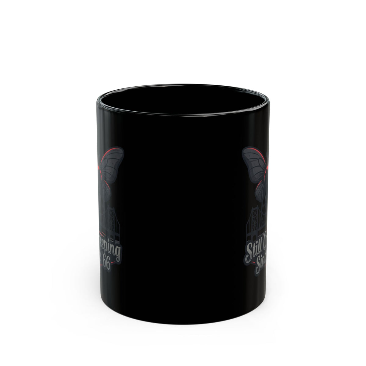 "Mothman (West Virginia, USA)" Black Ceramic Mug