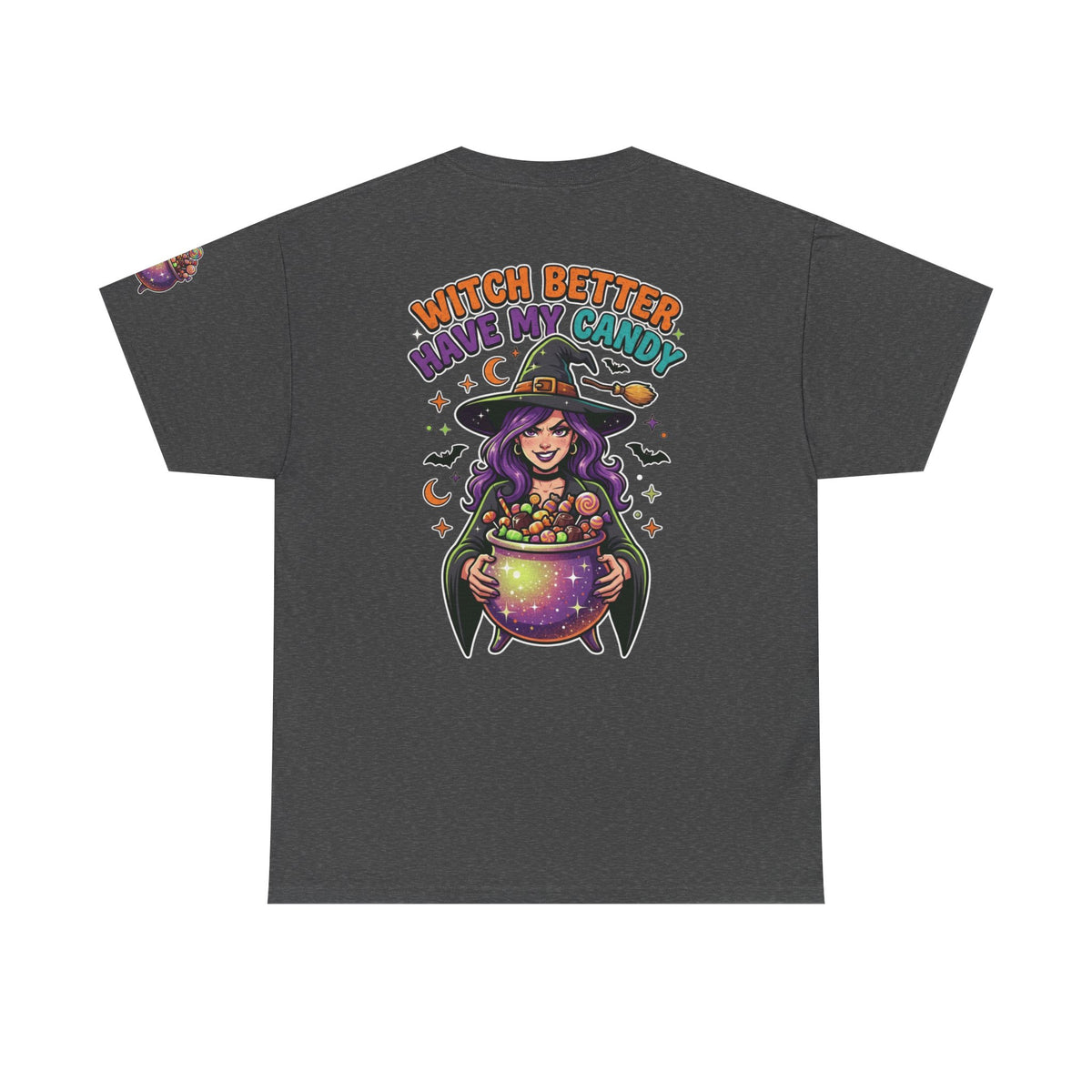 Color: Dark Heather | Witch Better Have My Candy Premium Graphic Tee