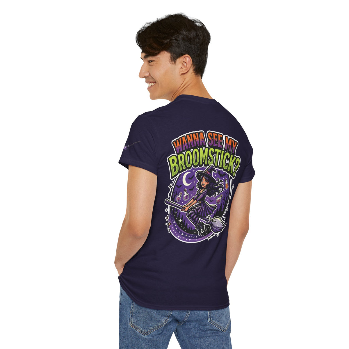Color: Blackberry | Wanna See My Broomstick Premium Graphic Tee