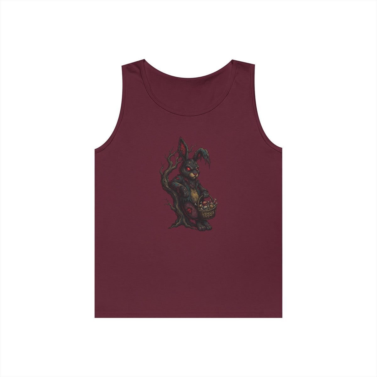 Color: Maroon | Zombie Bunny Tank Top