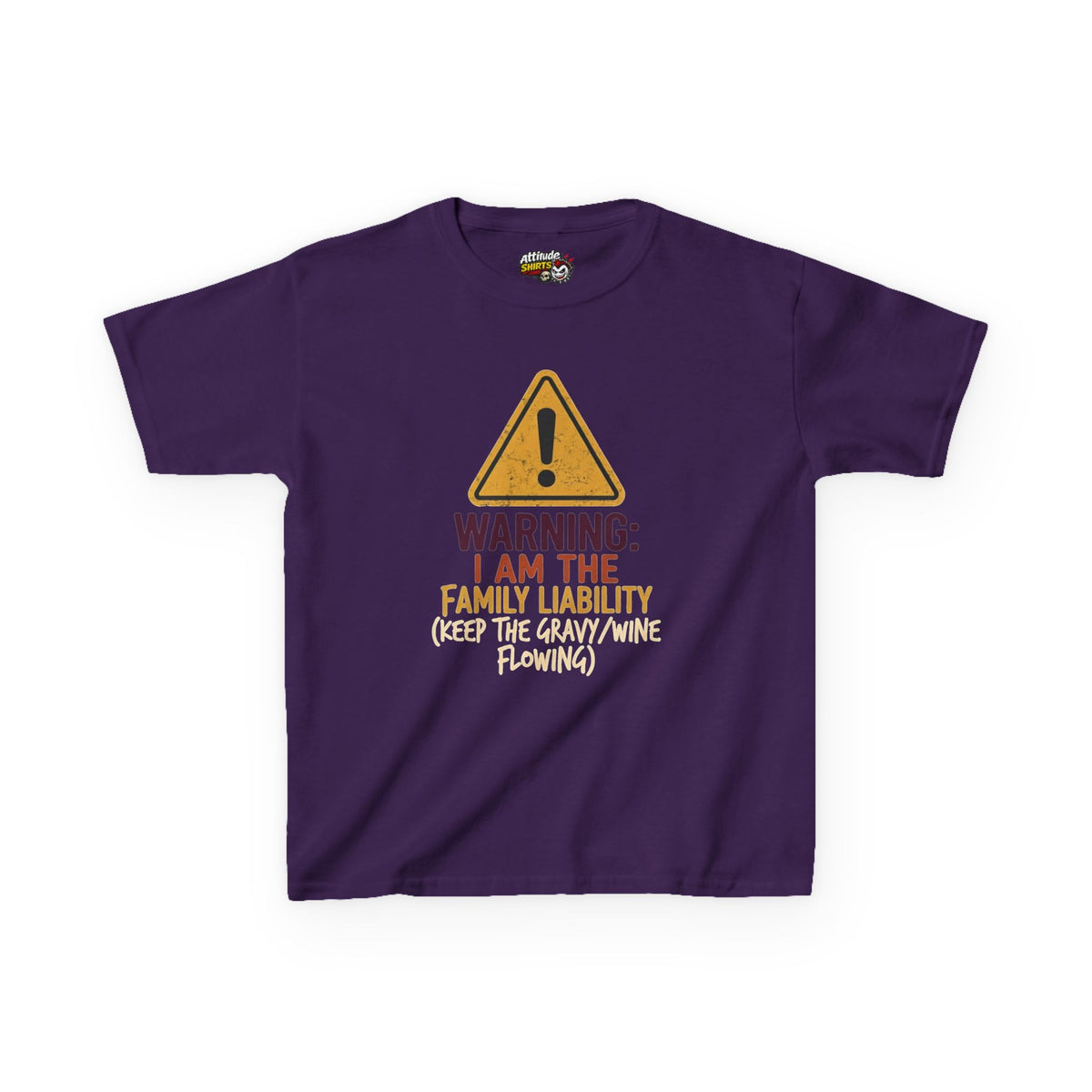"Warning I am The Family Liability" Kids Tee