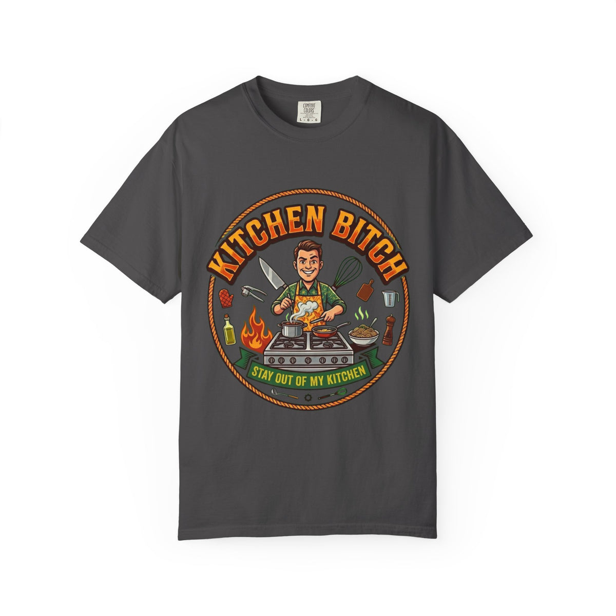 Color: Graphite | Kitchen Bitch Unisex Garment-Dyed Tee