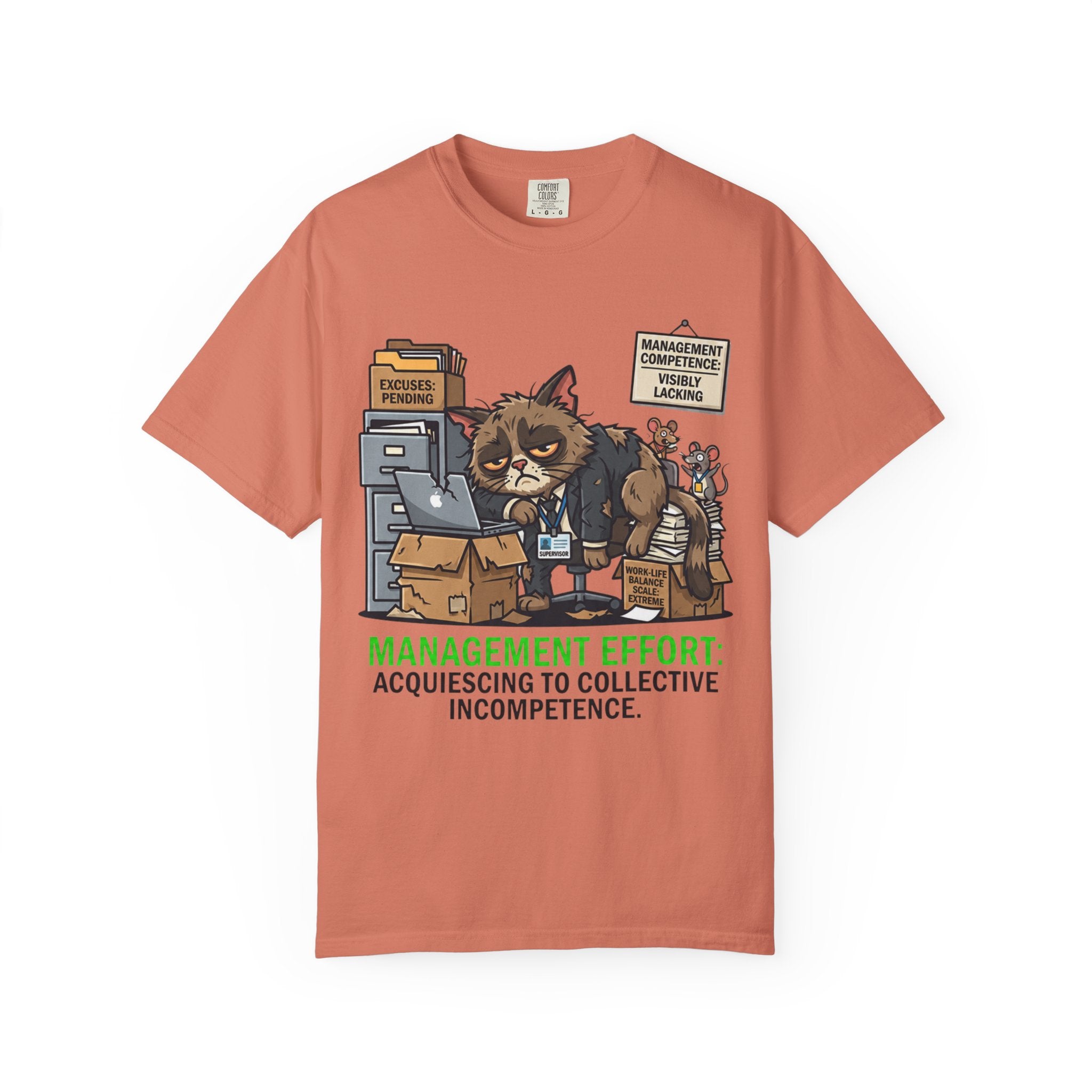"Acquiescing to Collective Incompetence" Unisex Garment-Dyed Tee