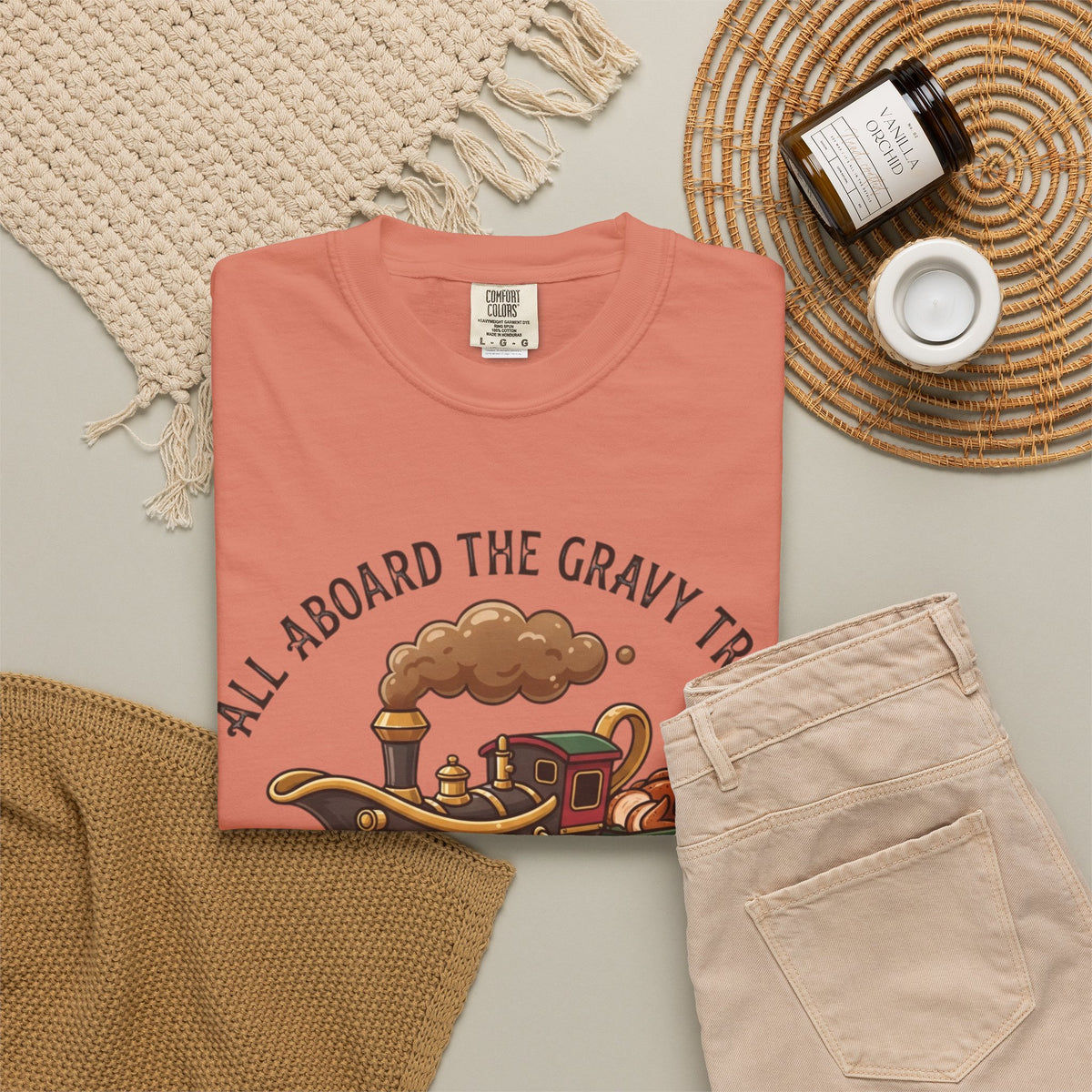 "Next Stop Food Coma" Unisex Garment-Dyed Tee