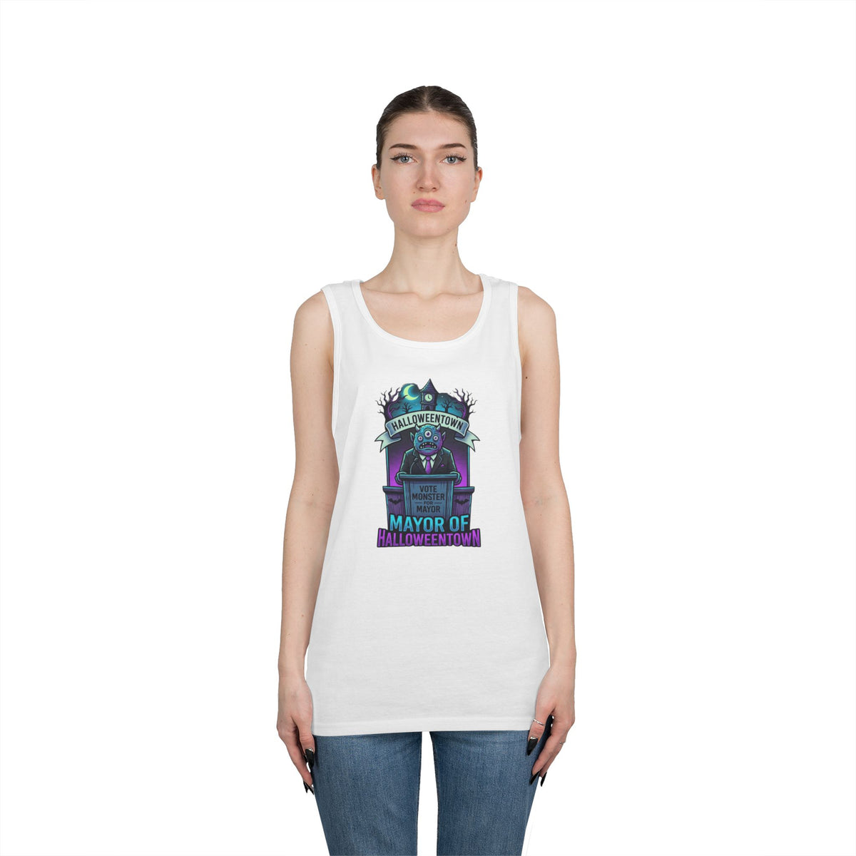 Color: White | Mayor Of Halloweentown Tank Top