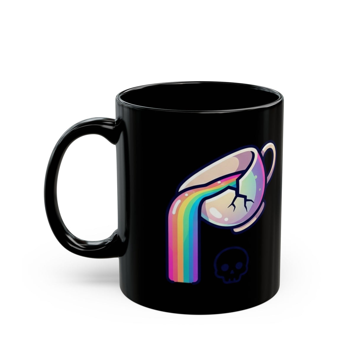 "Surviving on Caffeine Spite and Superior Aesthetics" Black Ceramic Mug — Graphic