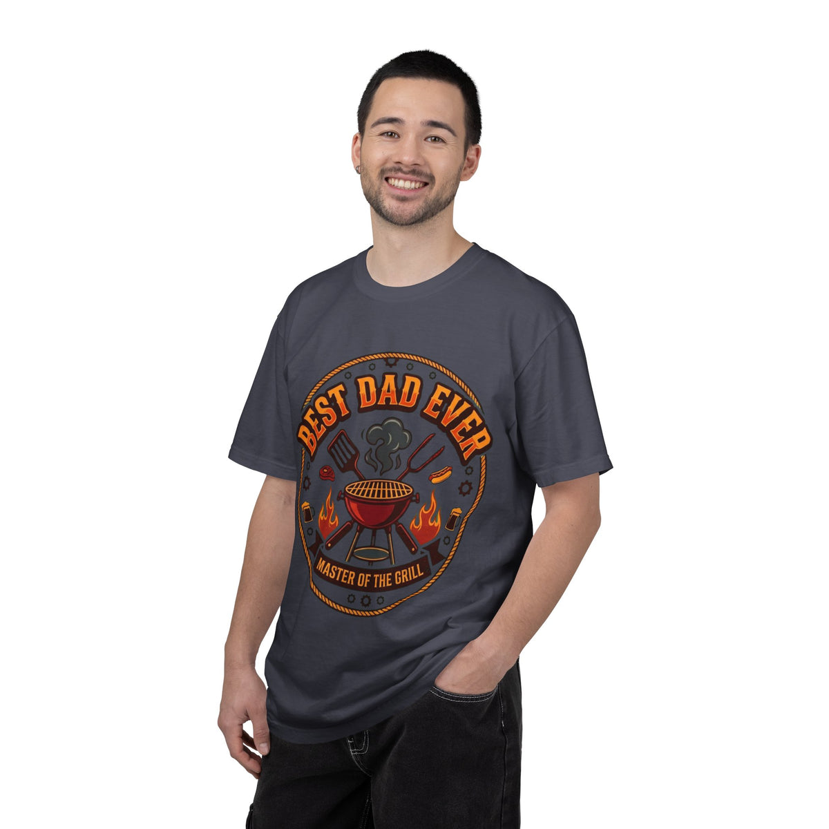 Color: Navy | Best Dad Ever Unisex Garment-Dyed Tee