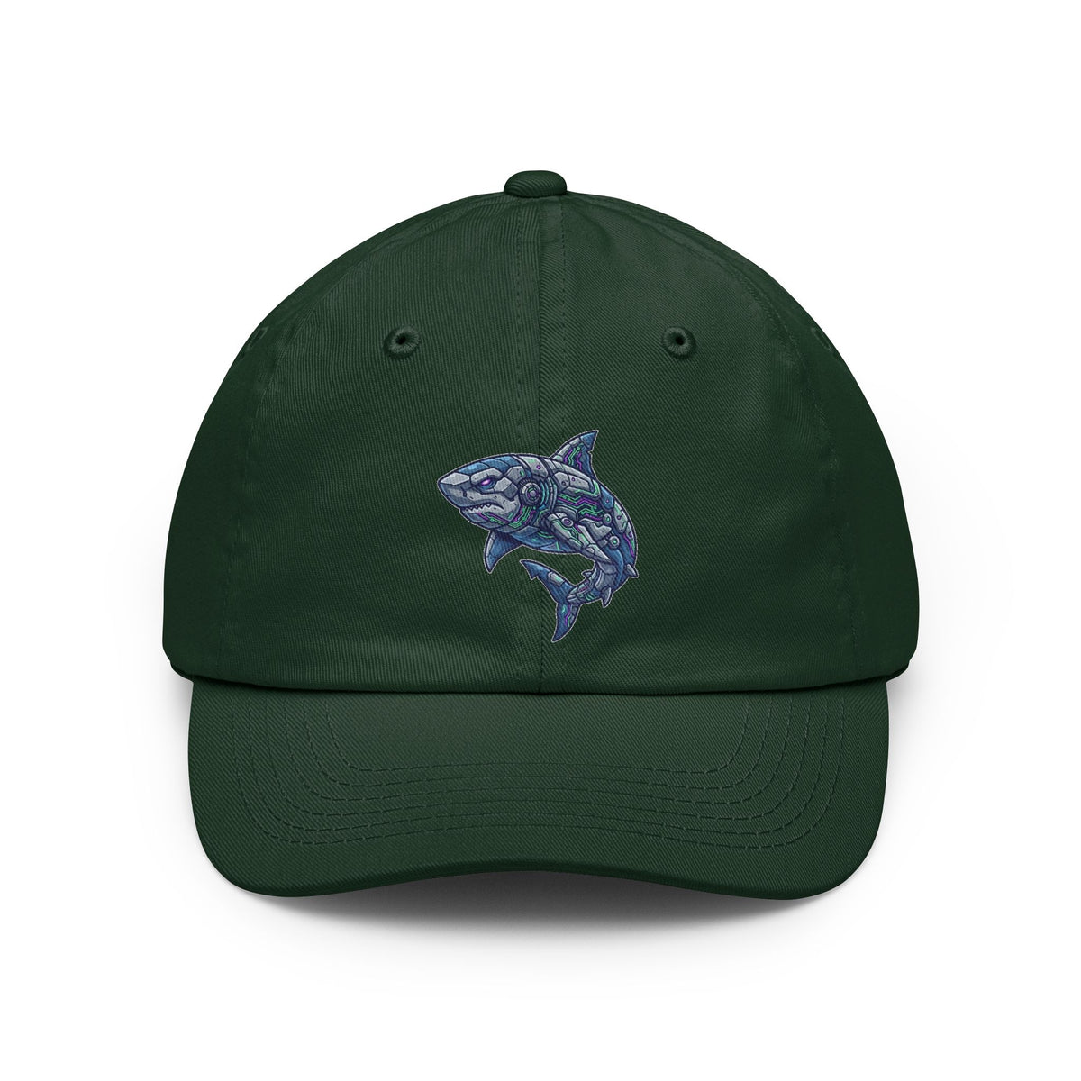 Color: Forest Green | Cyber Shark Dad Hat