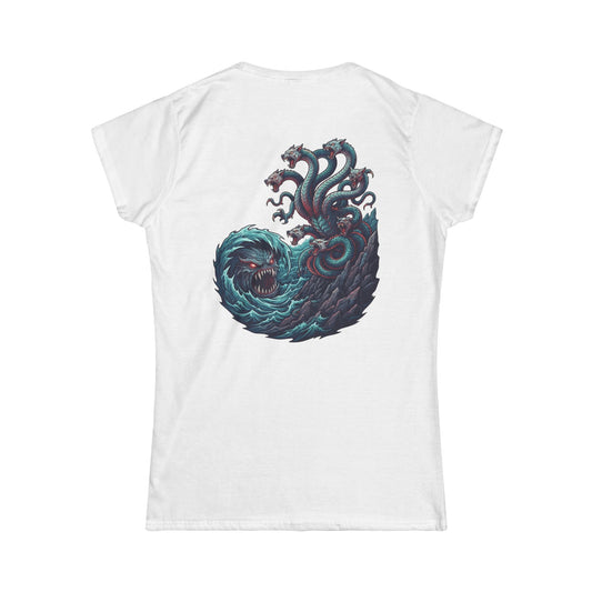 Color: White | Charybdis and Scylla (Greek Mythology) Women's Tee