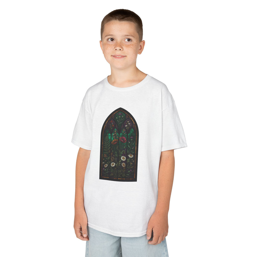 "Stained Glass Floral" Kids Tee