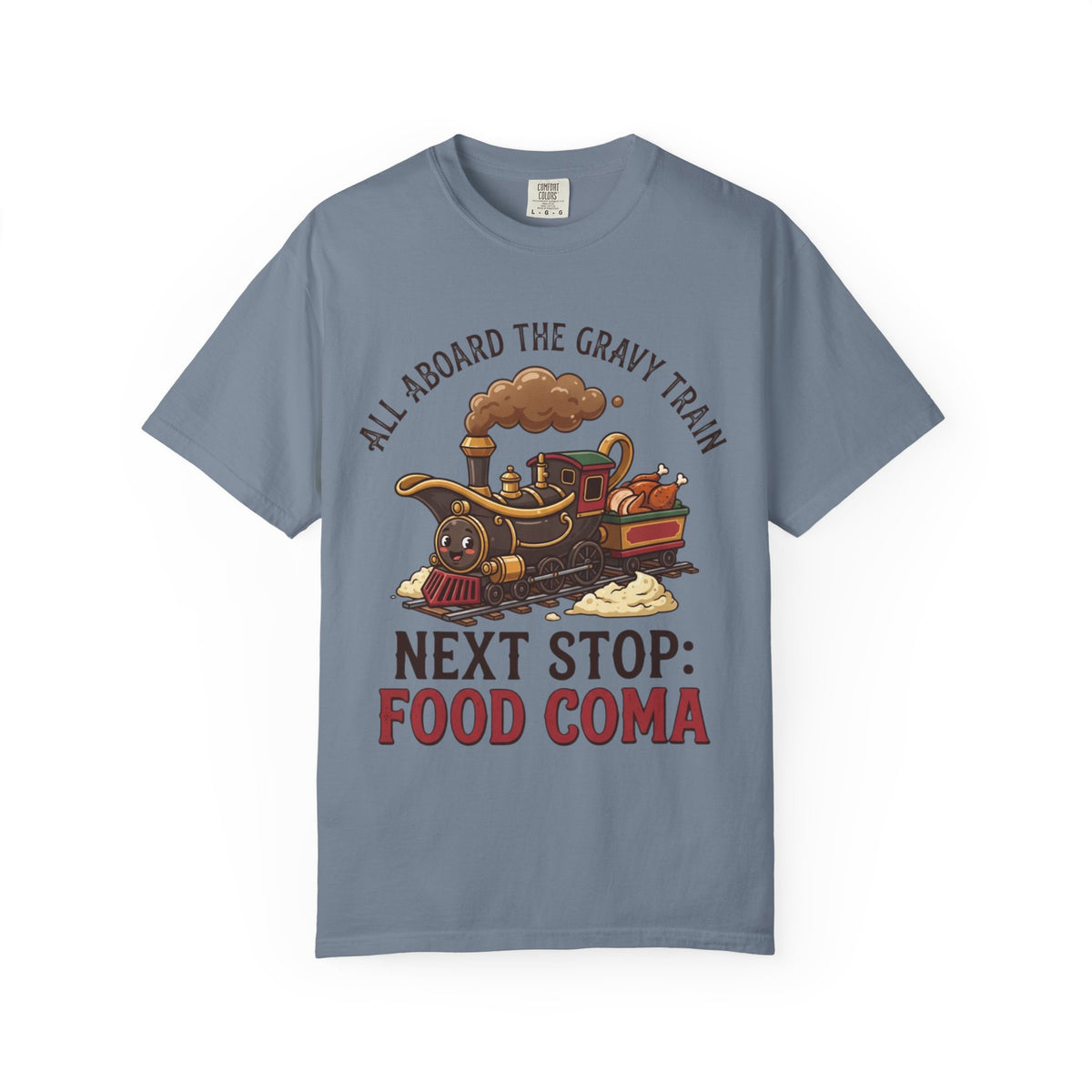 "Next Stop Food Coma" Unisex Garment-Dyed Tee