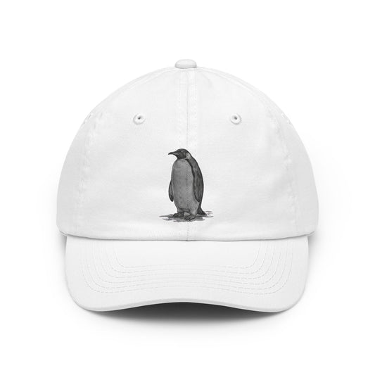 Color: White | Pencil Sketch Art Penguin Dad Hat