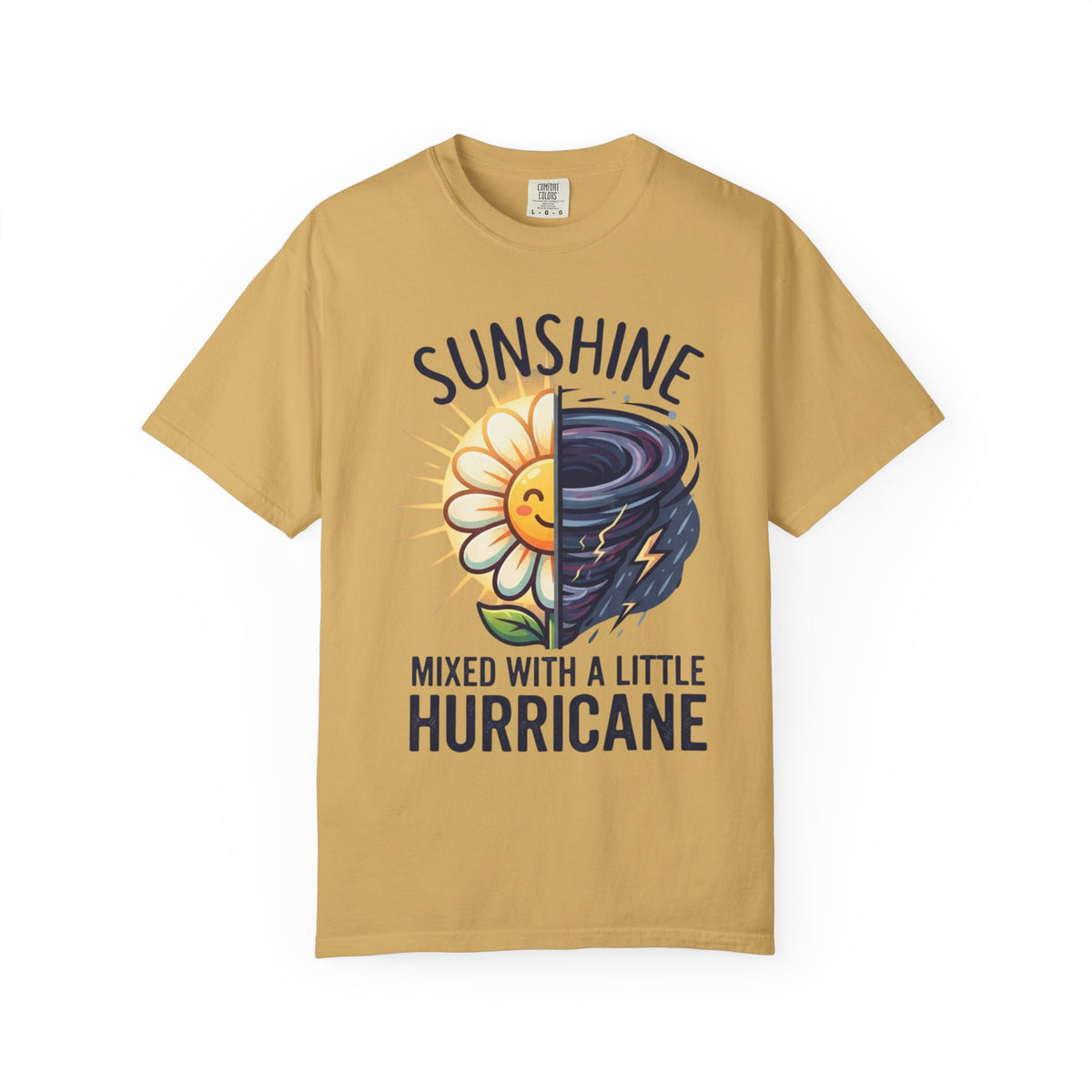 Color: Mustard | Sunshine Mixed With A Little Hurricane Unisex Garment-Dyed Tee