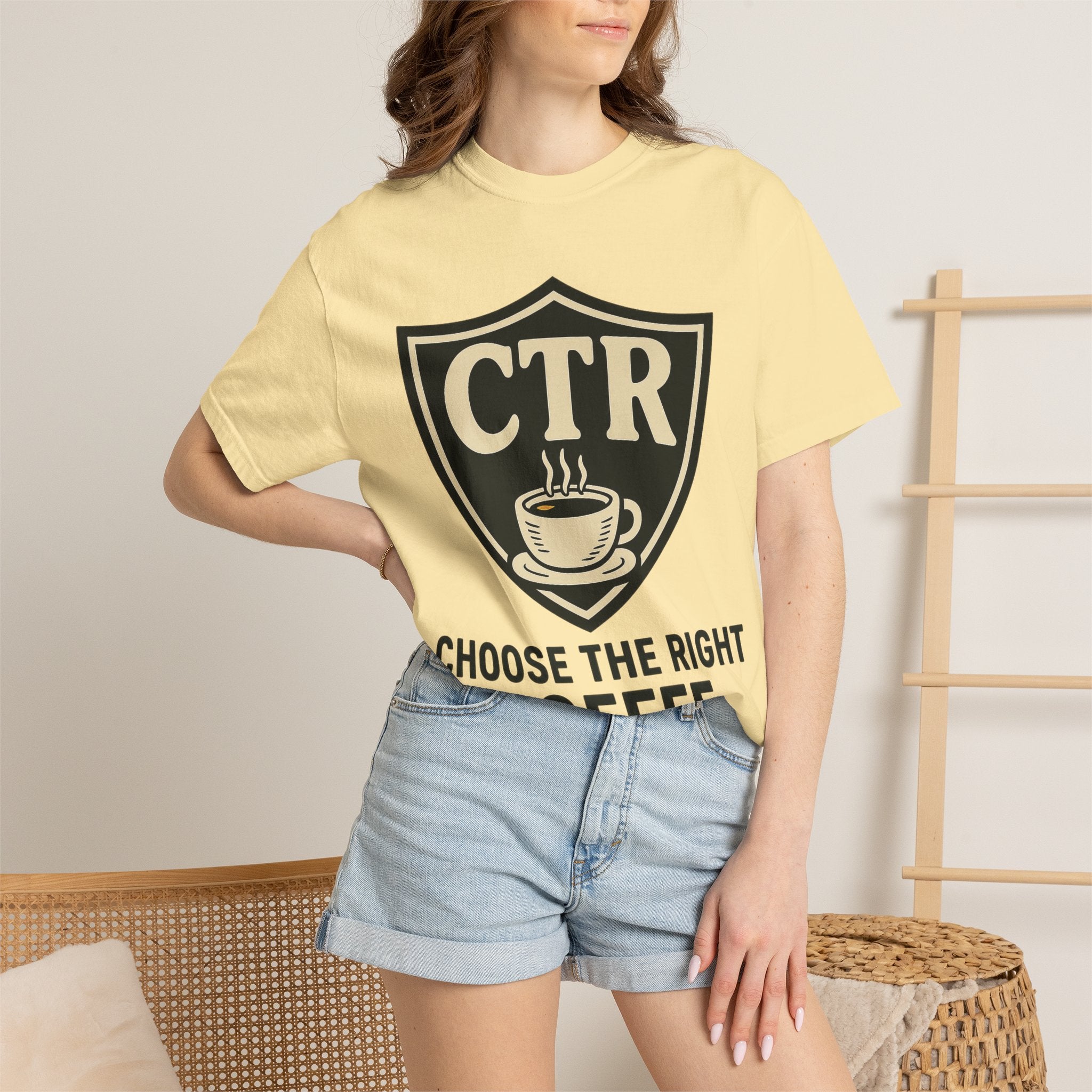 "CTR: Choose The Right... Coffee" Unisex Garment-Dyed T-shirt