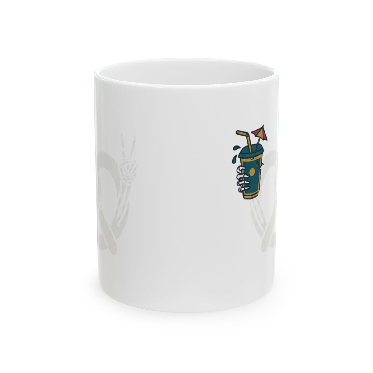 "Flexible But Not About Brunch" White Ceramic Mug — Graphic