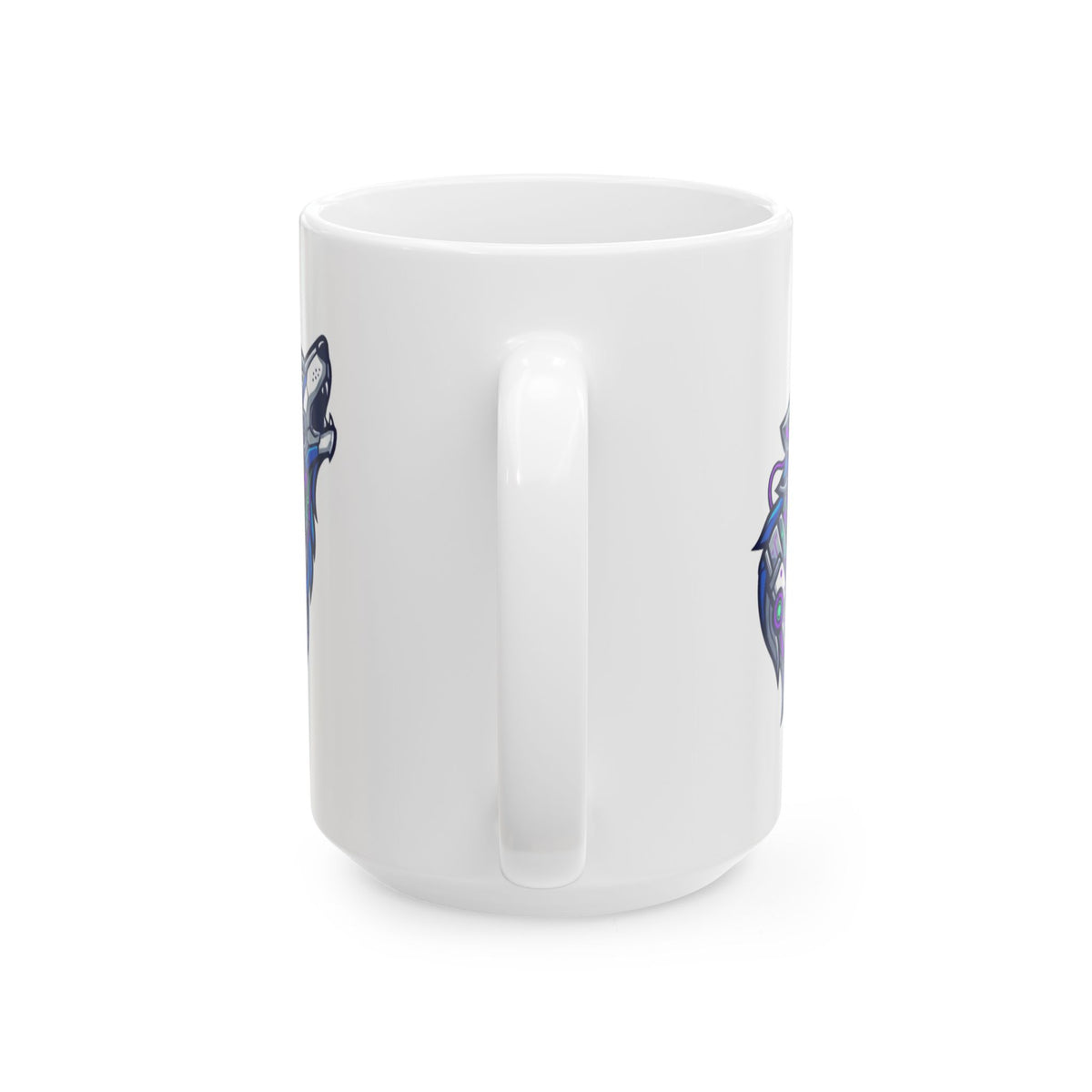 "Cyber Wolf" White Ceramic Mug