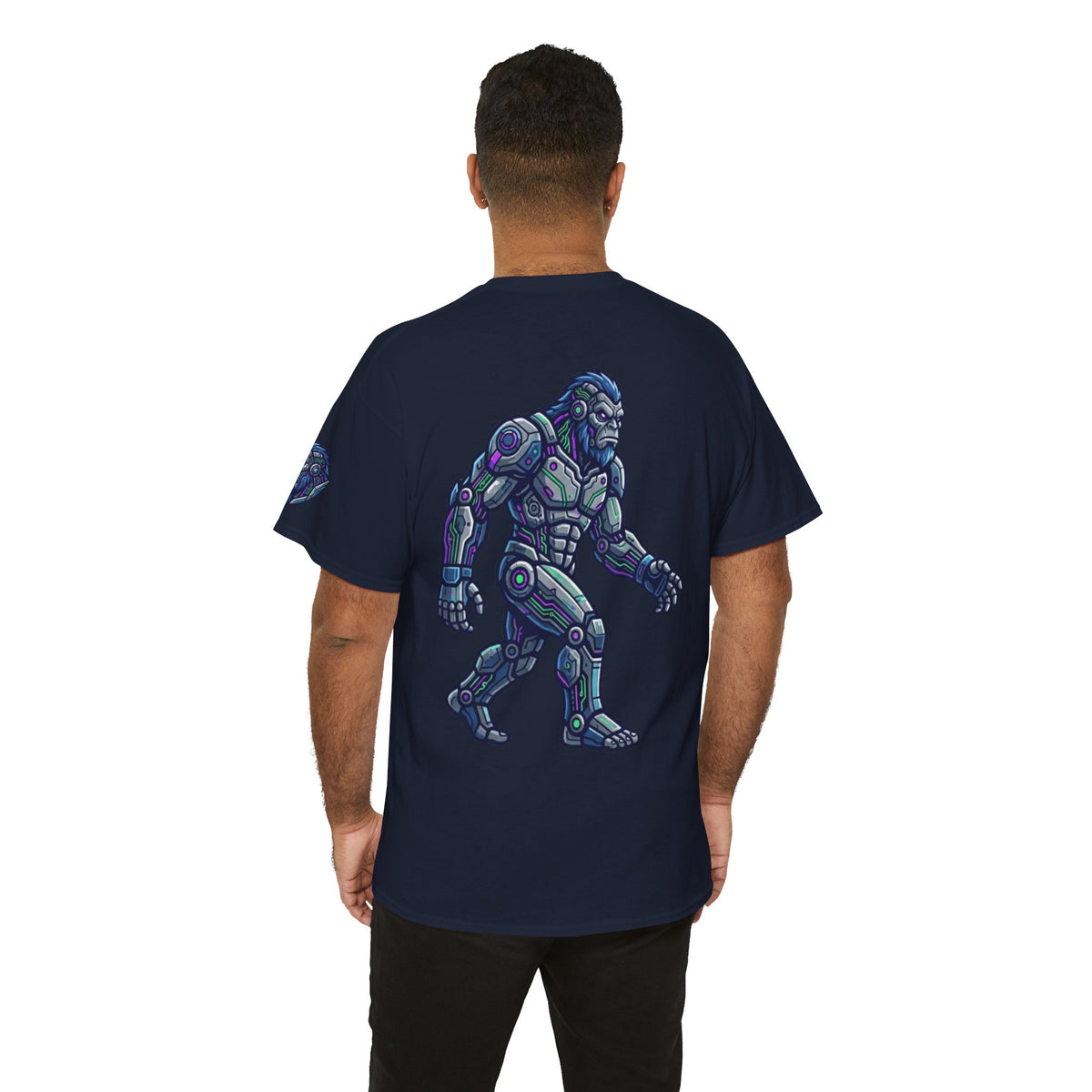 Color: Navy | Cyber Bigfoot Premium Graphic Tee
