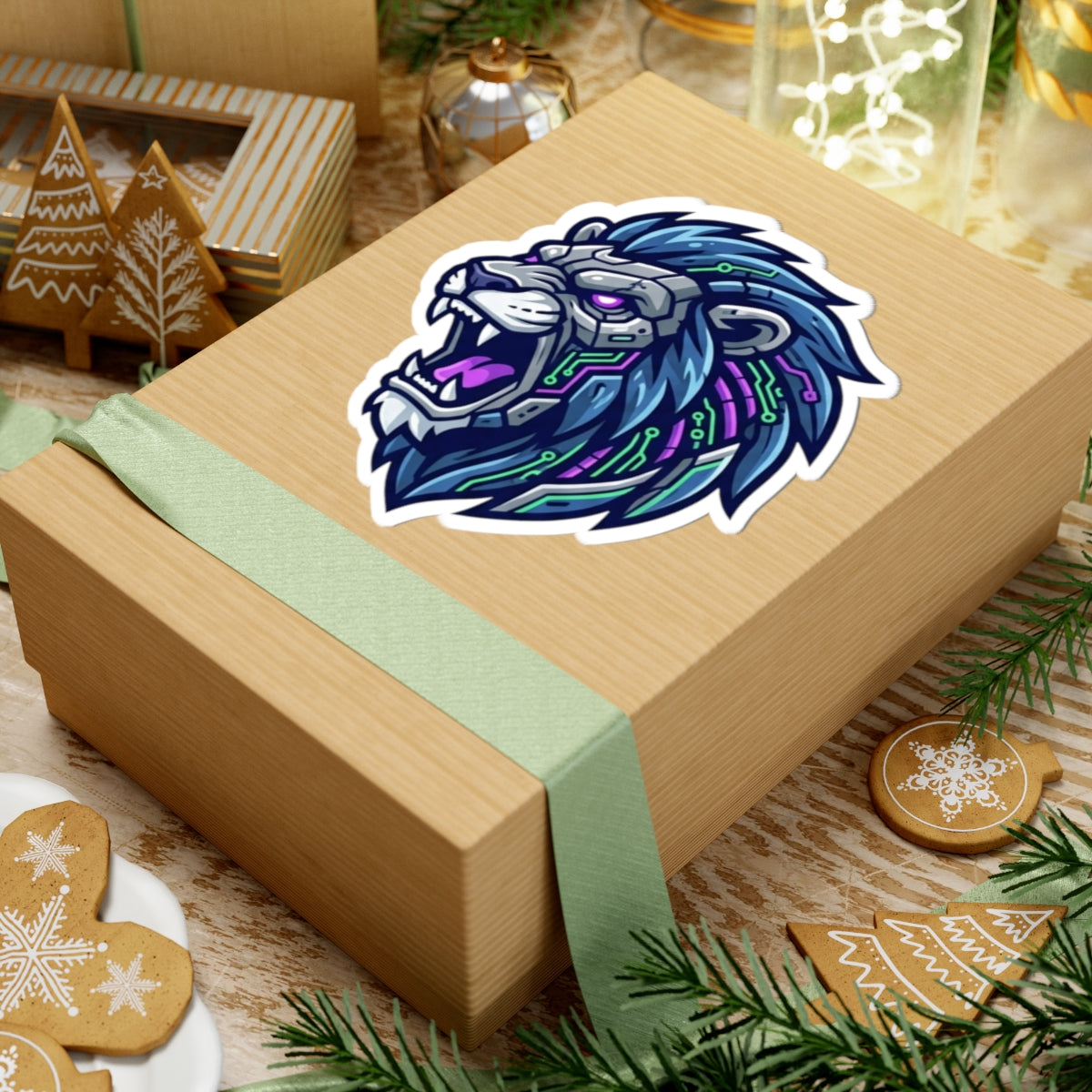 "Cyber Lion" Sticker