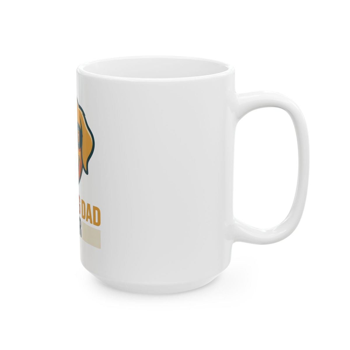 "Best Dog Dad" White Ceramic Mug — Graphic